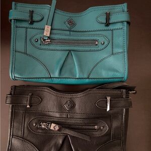 Chic Teal and Black Crossbody